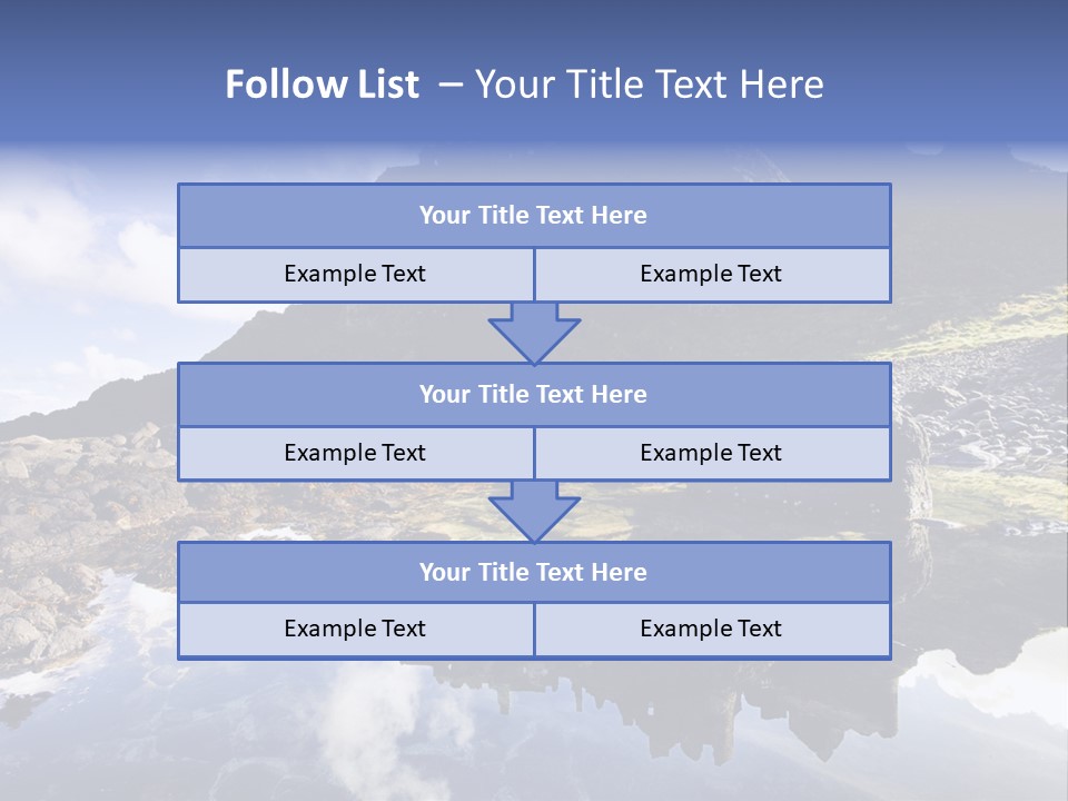 Seascape Blue Old PowerPoint Template