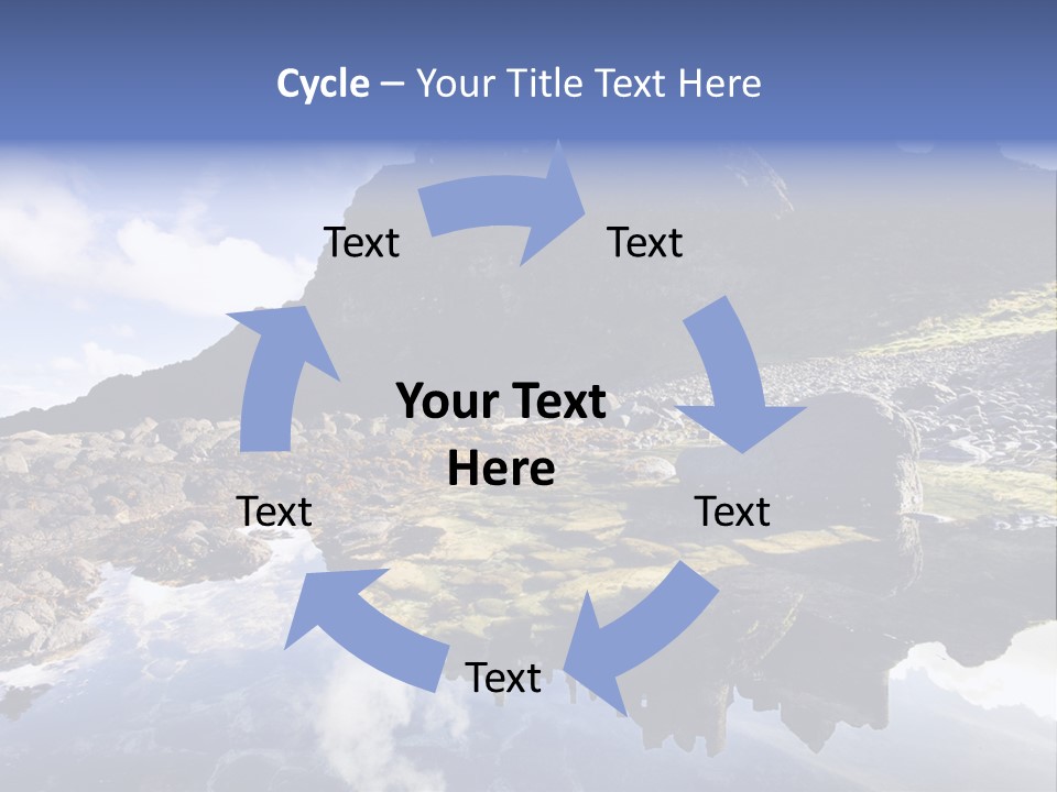 Seascape Blue Old PowerPoint Template