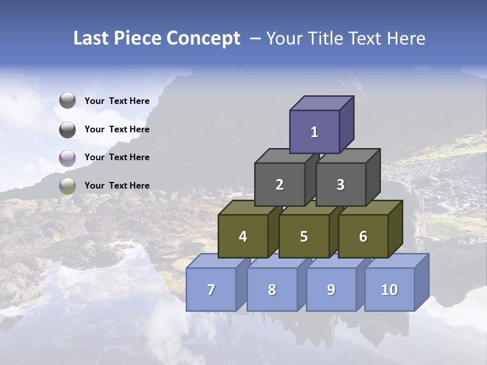 Seascape Blue Old PowerPoint Template