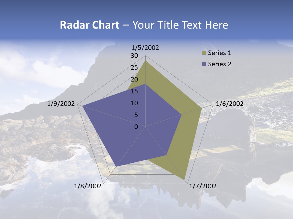 Seascape Blue Old PowerPoint Template