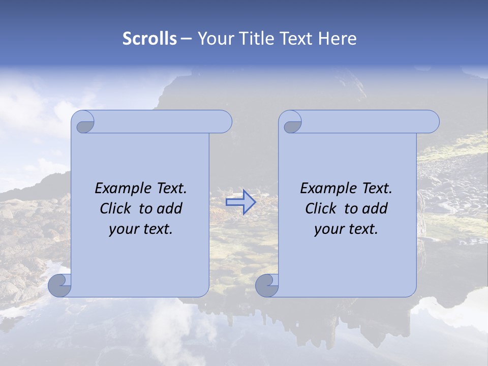 Seascape Blue Old PowerPoint Template