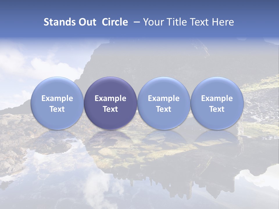 Seascape Blue Old PowerPoint Template