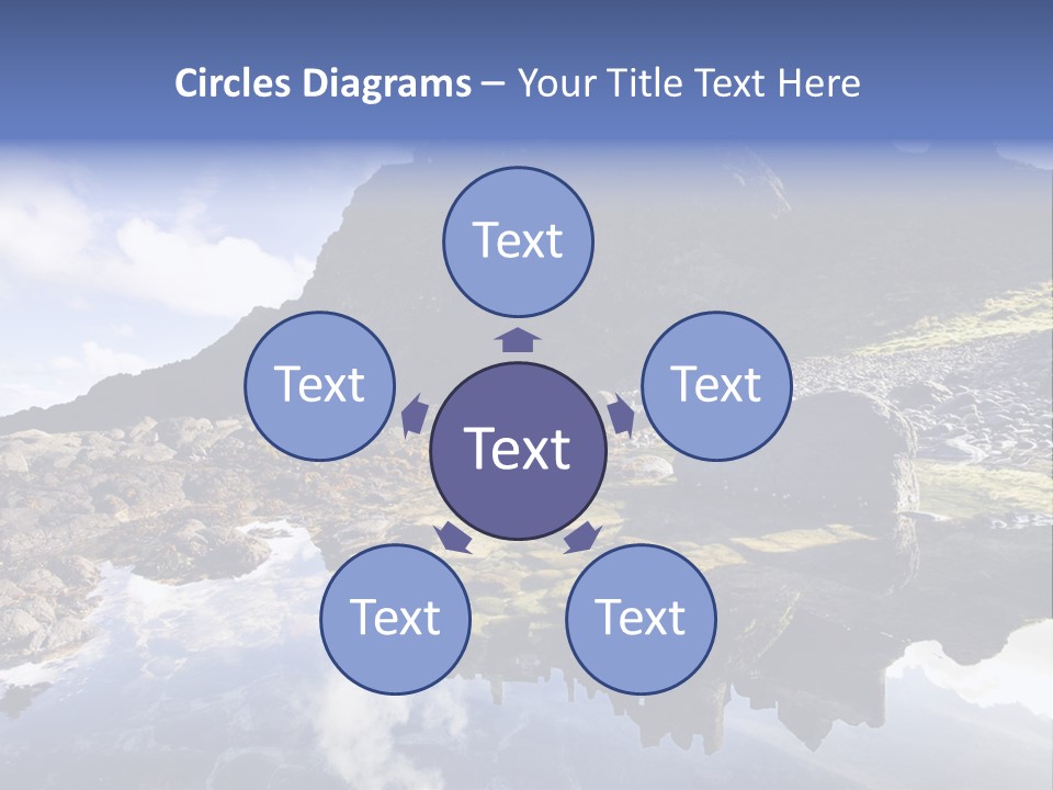 Seascape Blue Old PowerPoint Template