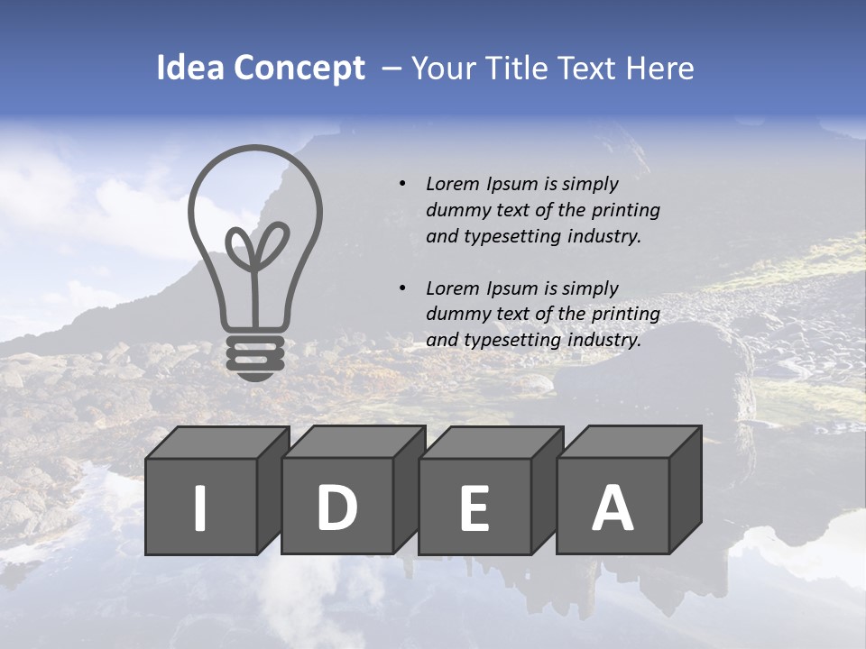 Seascape Blue Old PowerPoint Template