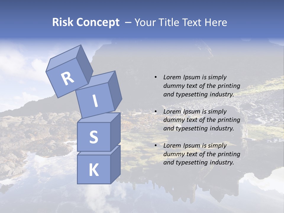 Seascape Blue Old PowerPoint Template