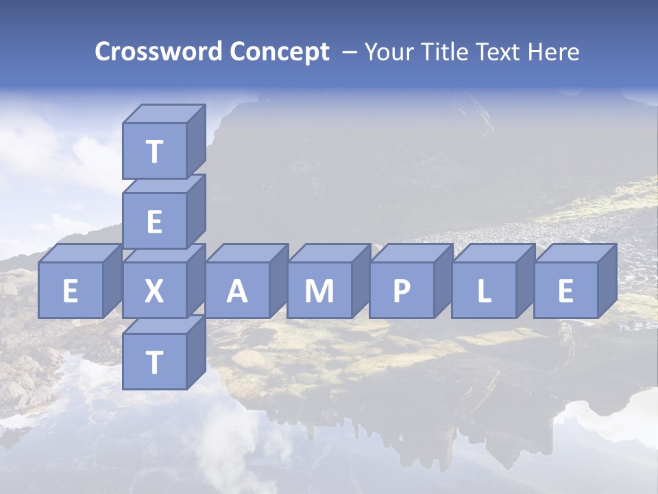 Seascape Blue Old PowerPoint Template