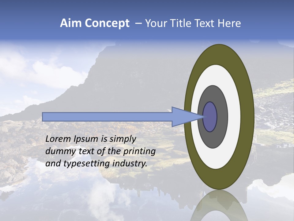 Seascape Blue Old PowerPoint Template