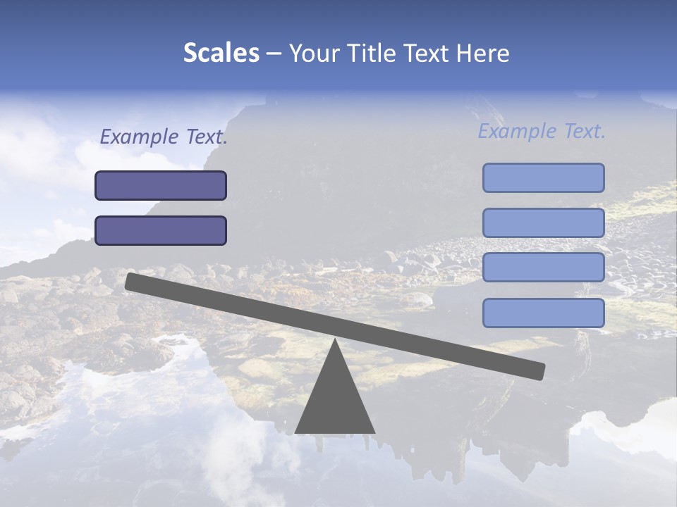 Seascape Blue Old PowerPoint Template
