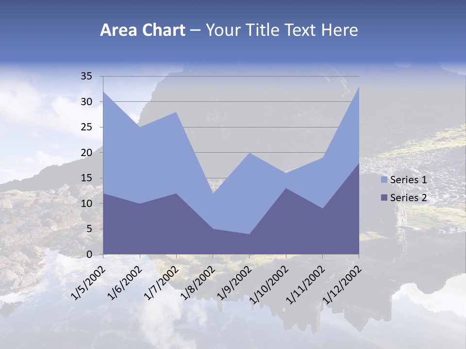 Seascape Blue Old PowerPoint Template