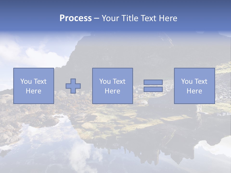 Seascape Blue Old PowerPoint Template