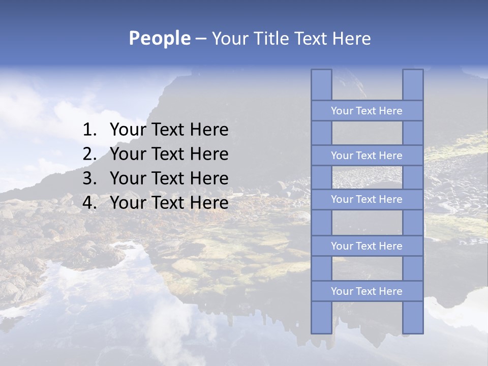 Seascape Blue Old PowerPoint Template