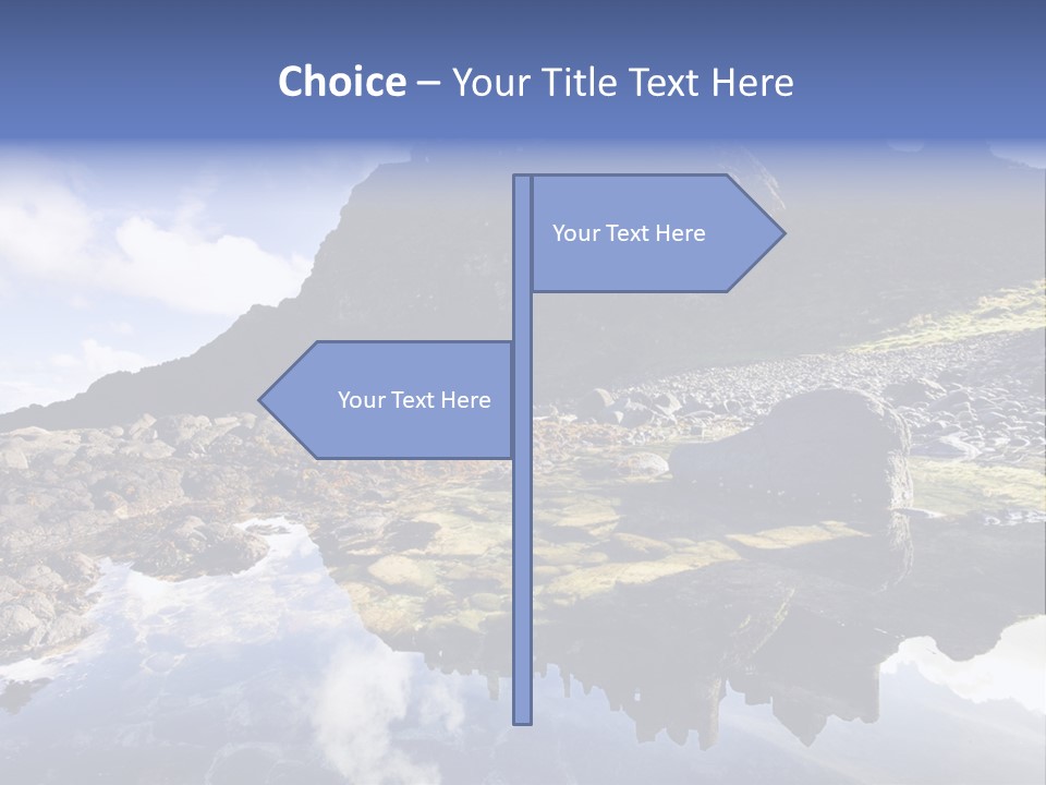 Seascape Blue Old PowerPoint Template