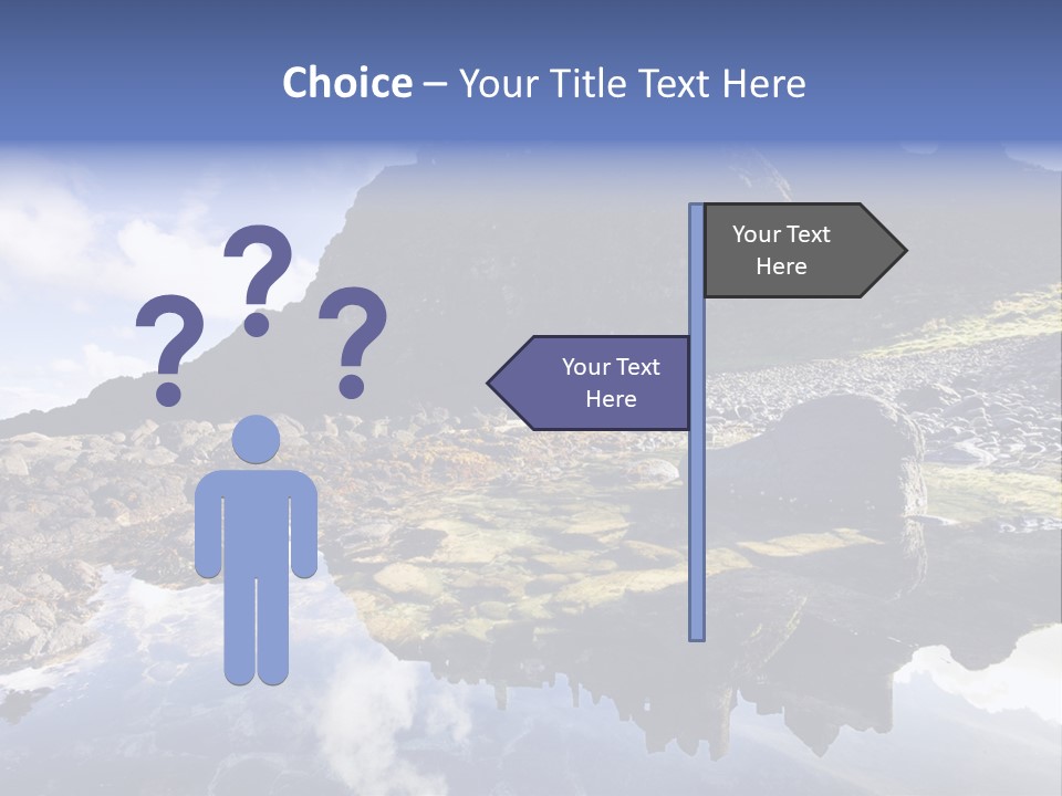 Seascape Blue Old PowerPoint Template