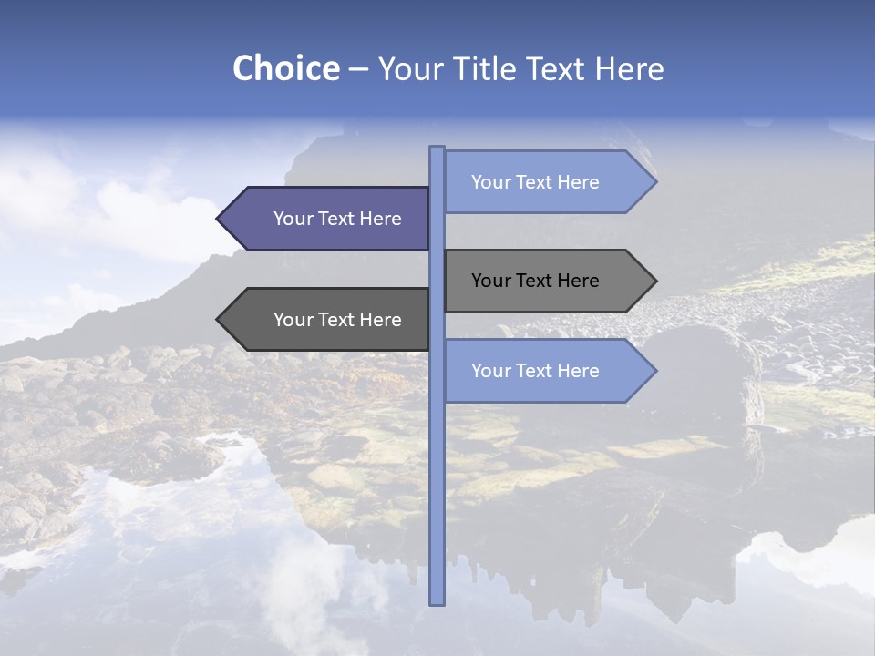 Seascape Blue Old PowerPoint Template