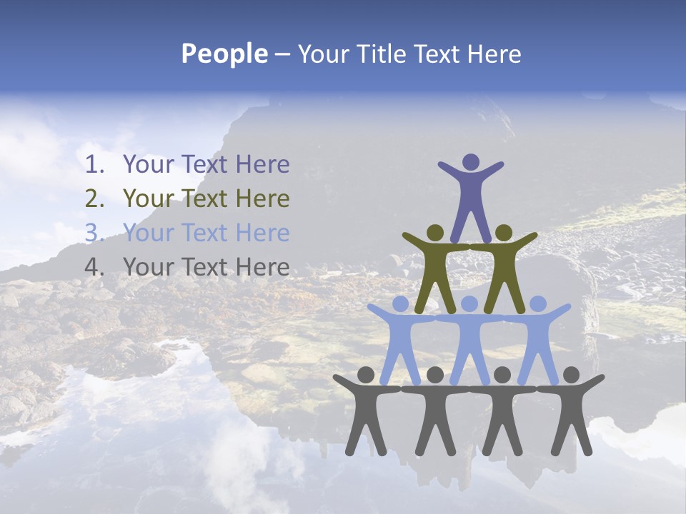 Seascape Blue Old PowerPoint Template