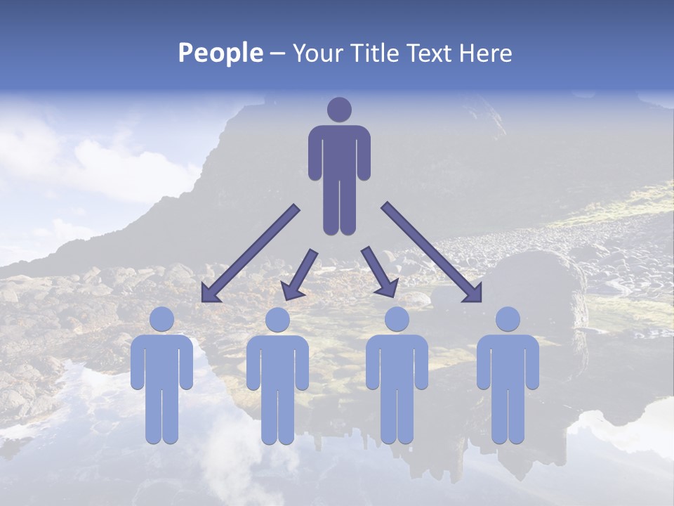 Seascape Blue Old PowerPoint Template