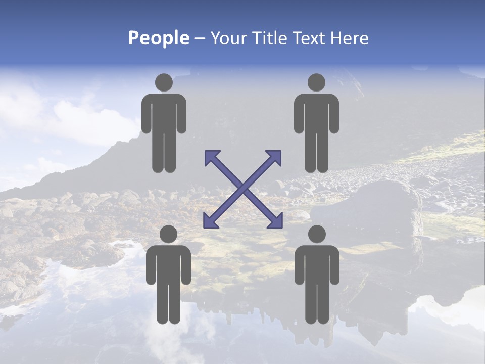 Seascape Blue Old PowerPoint Template