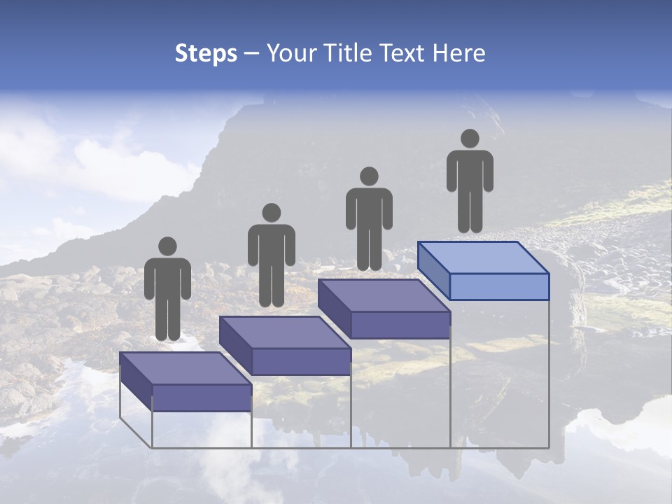 Seascape Blue Old PowerPoint Template