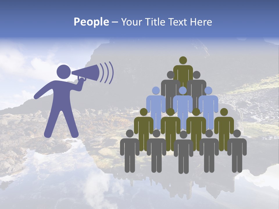 Seascape Blue Old PowerPoint Template