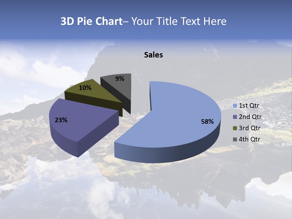 Seascape Blue Old PowerPoint Template