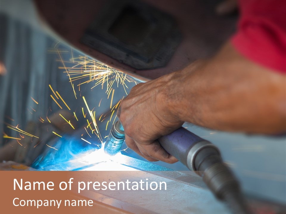 Technology Worker Fabricator PowerPoint Template