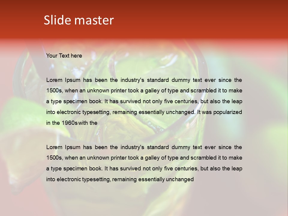 Natural Summer Meal PowerPoint Template