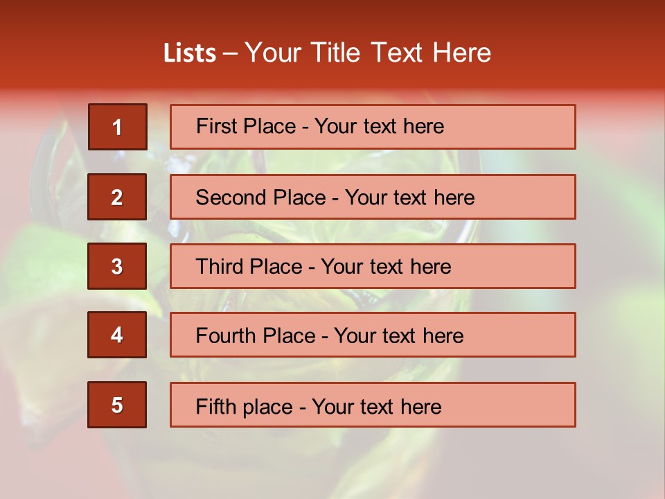 Natural Summer Meal PowerPoint Template