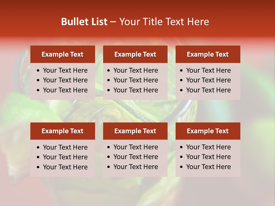 Natural Summer Meal PowerPoint Template