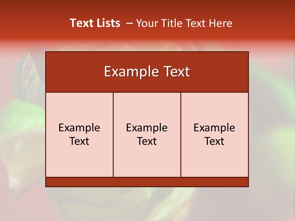 Natural Summer Meal PowerPoint Template