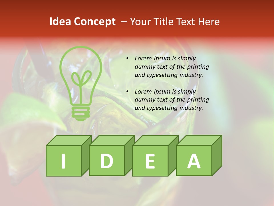 Natural Summer Meal PowerPoint Template