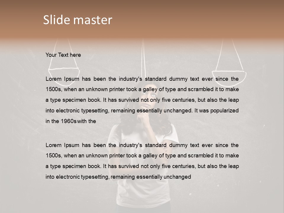 Draw Teen Girl PowerPoint Template