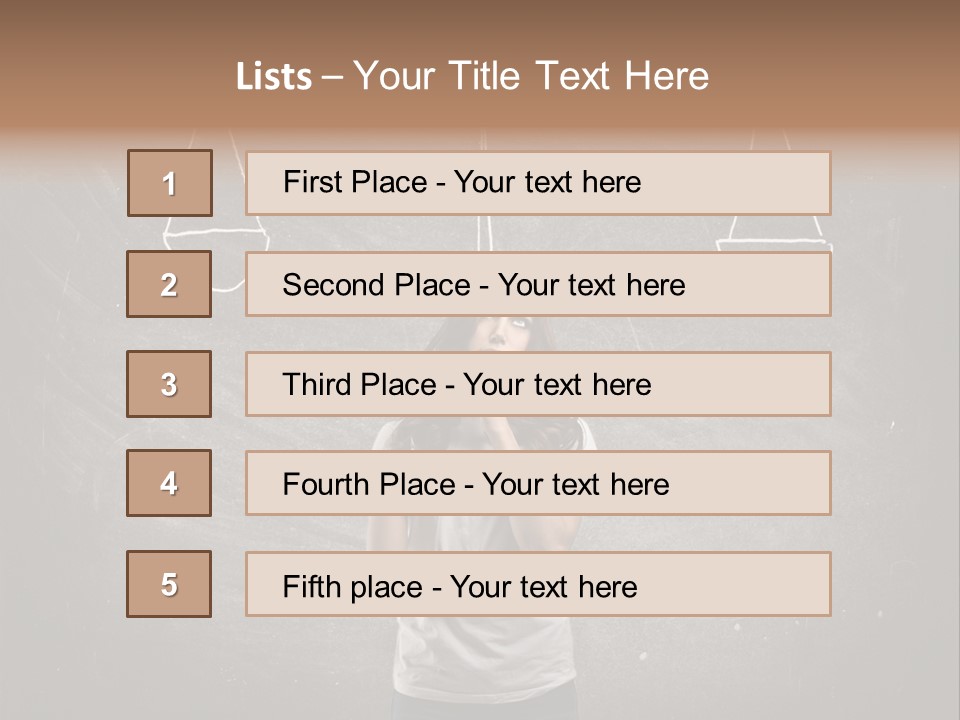 Draw Teen Girl PowerPoint Template