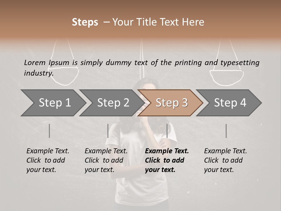 Draw Teen Girl PowerPoint Template
