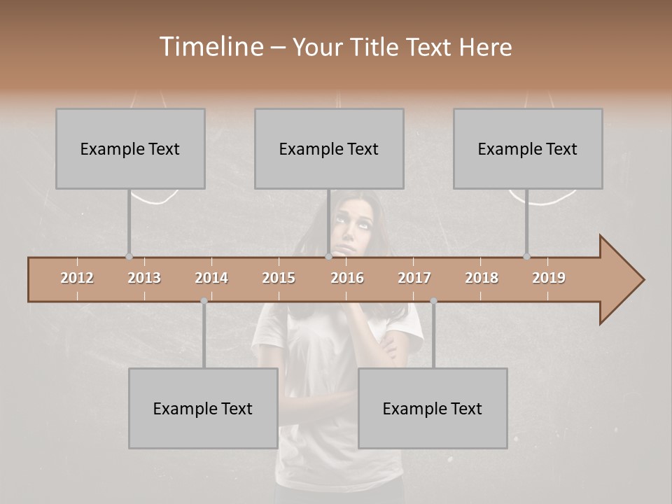 Draw Teen Girl PowerPoint Template