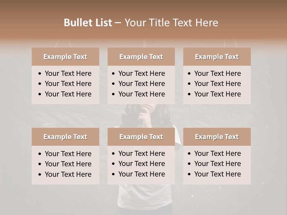 Draw Teen Girl PowerPoint Template