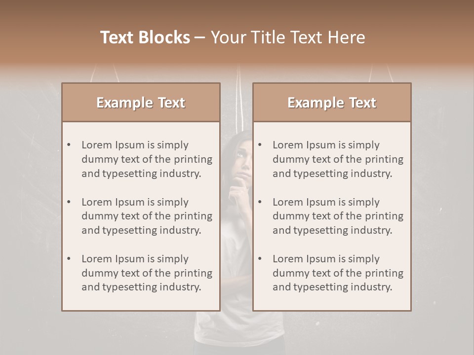 Draw Teen Girl PowerPoint Template