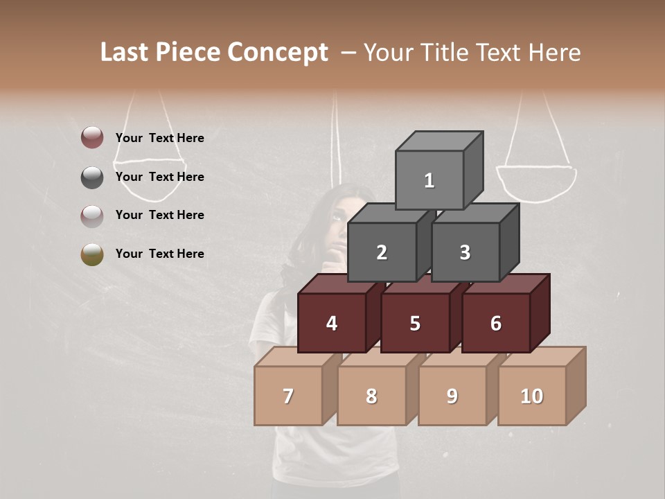 Draw Teen Girl PowerPoint Template