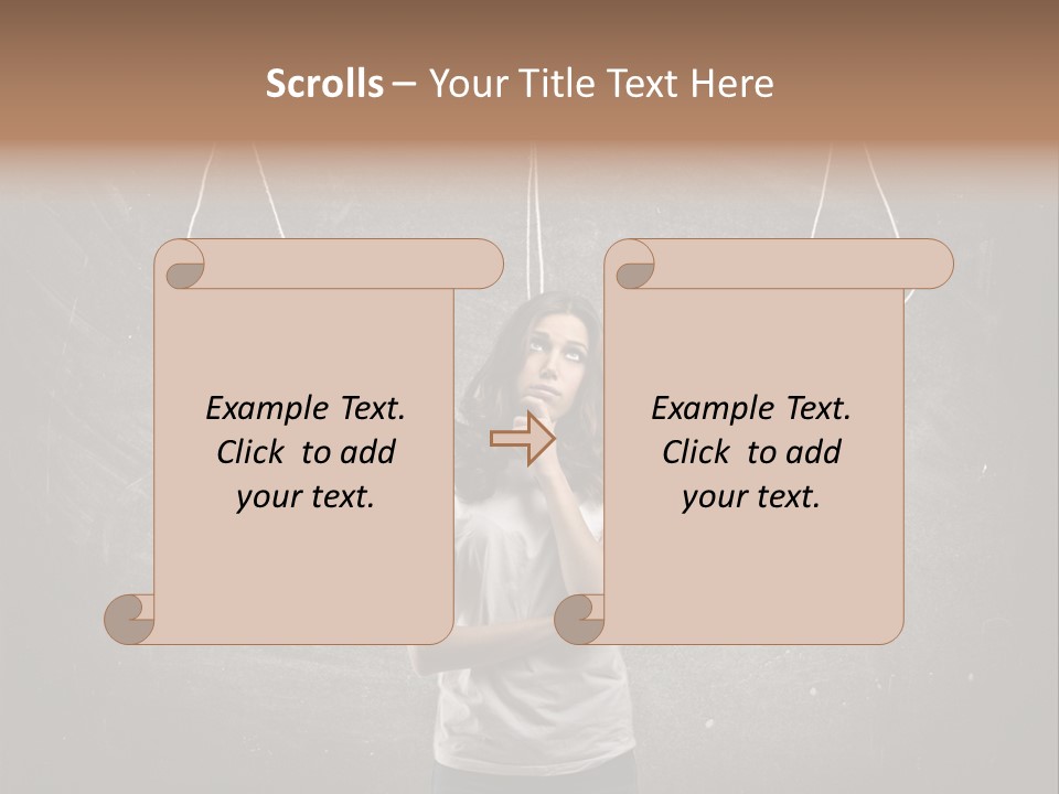 Draw Teen Girl PowerPoint Template