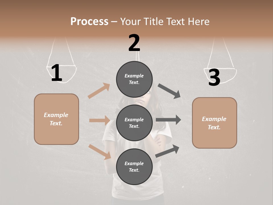 Draw Teen Girl PowerPoint Template