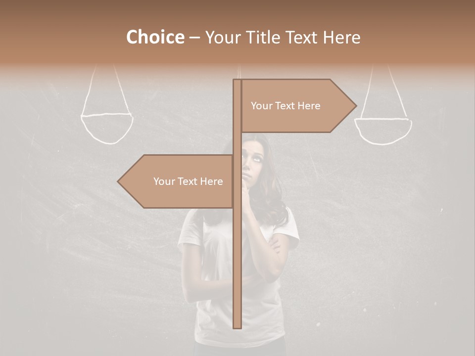 Draw Teen Girl PowerPoint Template