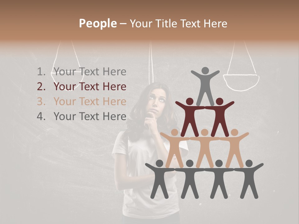 Draw Teen Girl PowerPoint Template