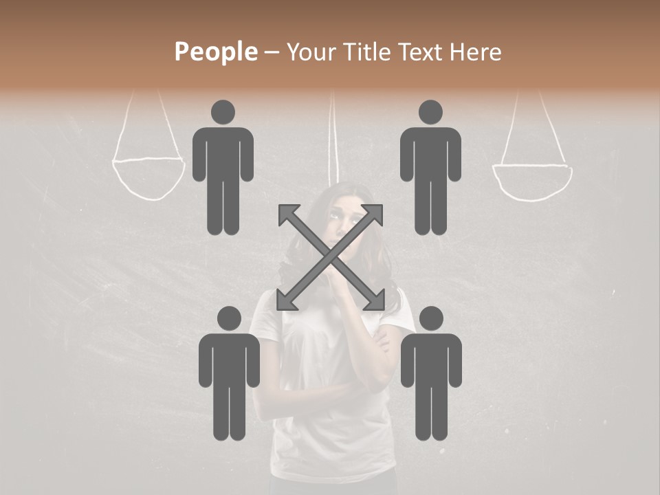 Draw Teen Girl PowerPoint Template