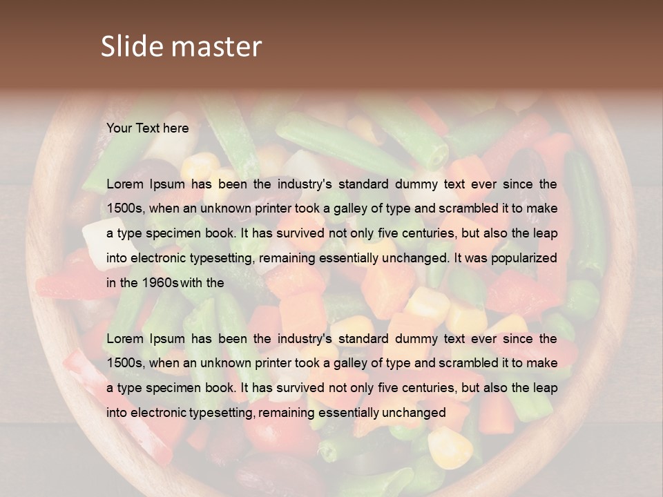 Vegetarian Dish Dieting PowerPoint Template