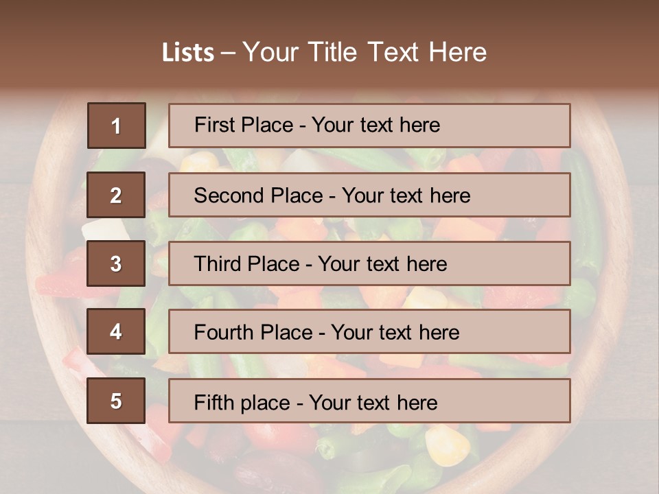Vegetarian Dish Dieting PowerPoint Template