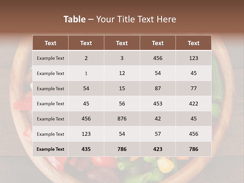 Vegetarian Dish Dieting PowerPoint Template