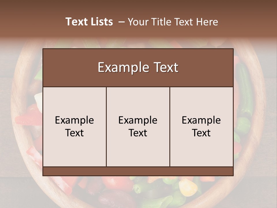 Vegetarian Dish Dieting PowerPoint Template