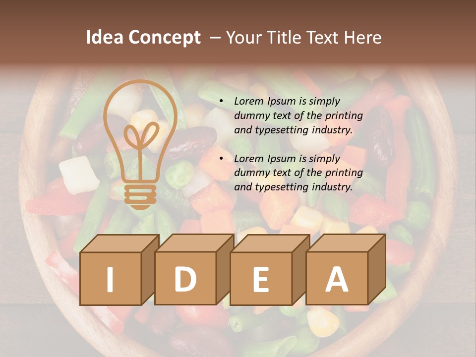 Vegetarian Dish Dieting PowerPoint Template