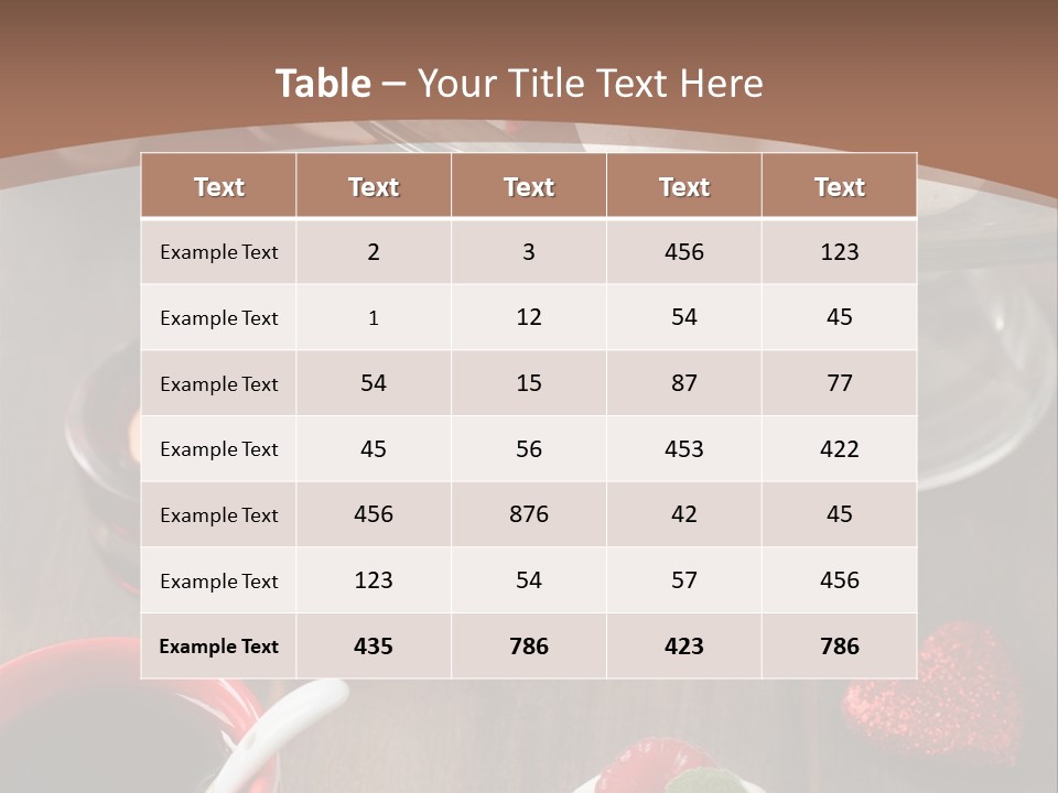 Rich Strawberry Calories PowerPoint Template