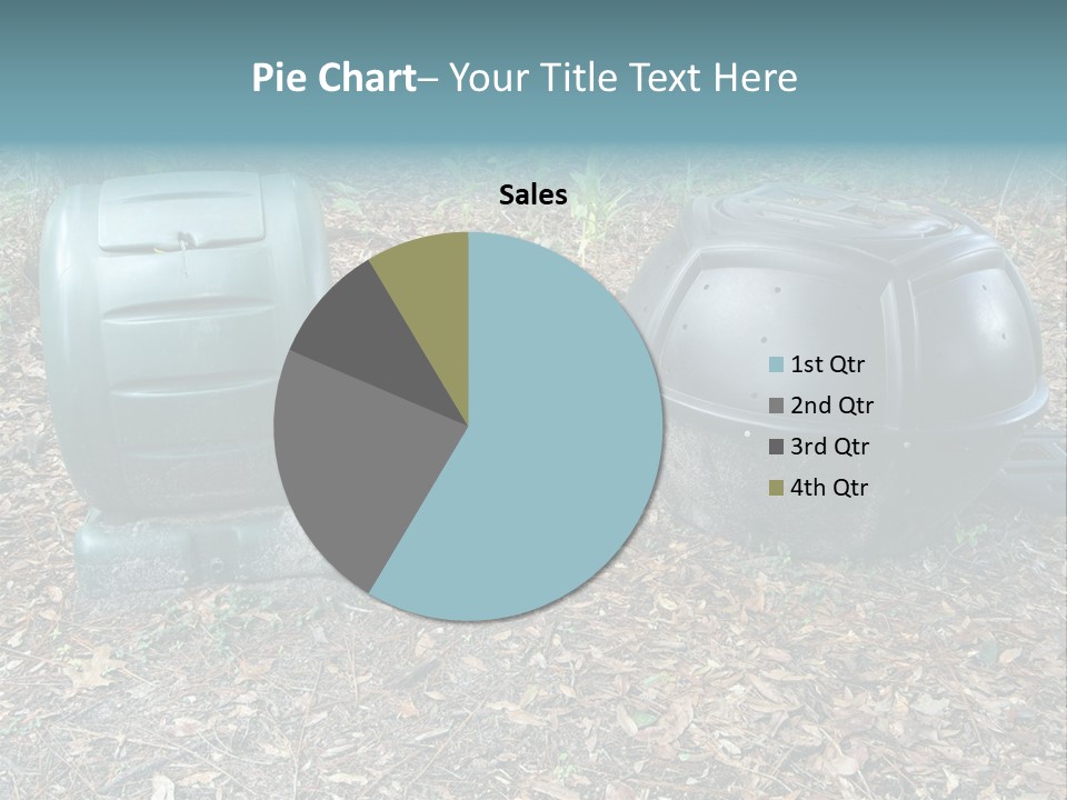 Two Trash Cans Sitting On The Ground In The Woods PowerPoint Template