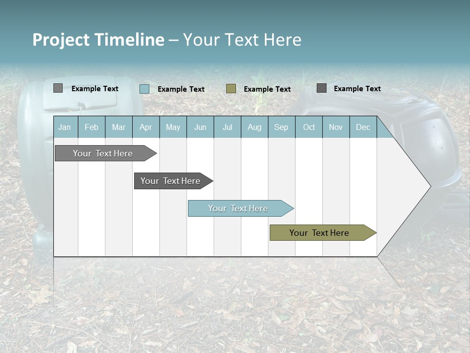 Two Trash Cans Sitting On The Ground In The Woods PowerPoint Template